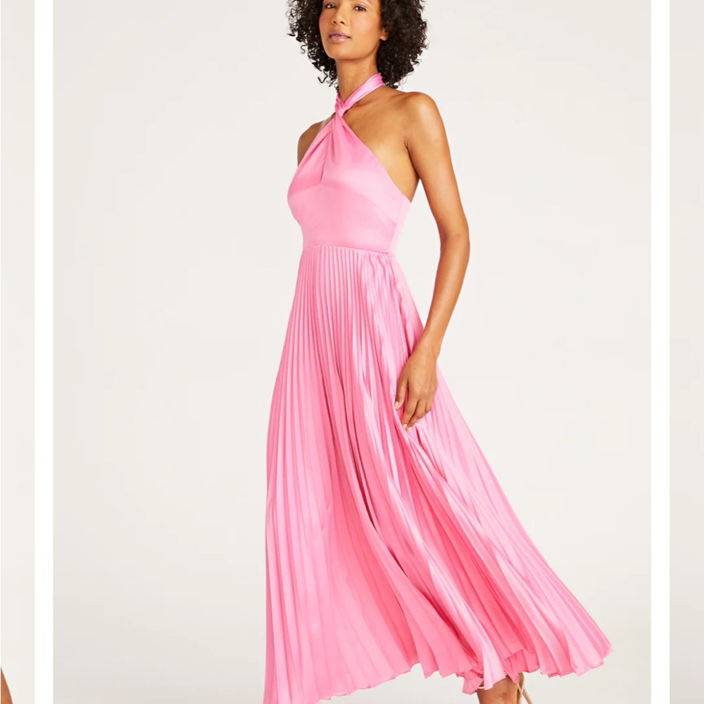 Amur pink charmeues midi dress . Worn once to a wedding